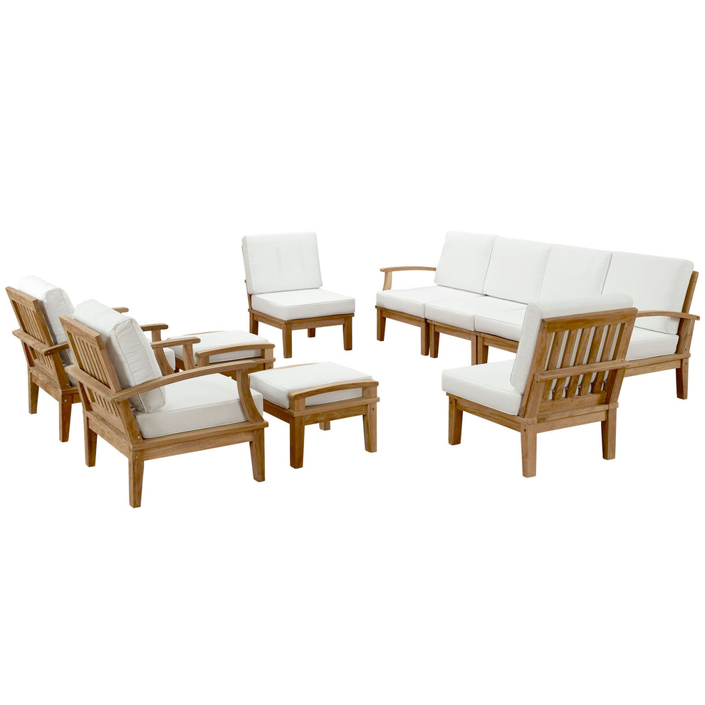 Marina 10 Piece Outdoor Patio Teak Set By Modway - EEI-1489 | Outdoor Sofas, Loveseats & Sectionals | Modishstore - 22