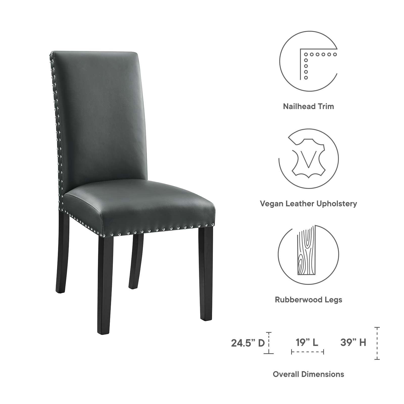 Modway Parcel Dining Vinyl Side Chair | Dining Chairs | Modishstore-18