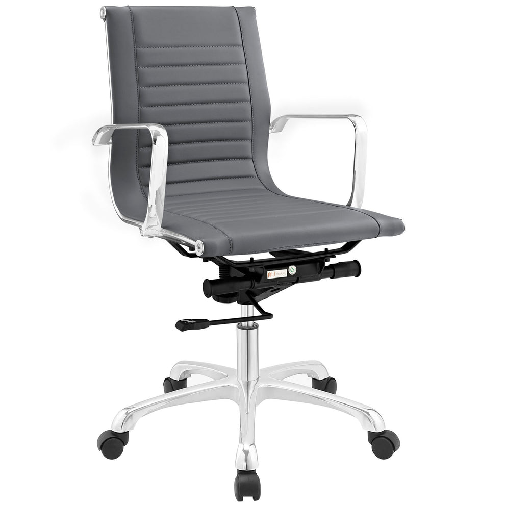 Runway Mid Back Upholstered Vinyl Office Chair By Modway - EEI-1527 | Office Chairs | Modishstore - 2