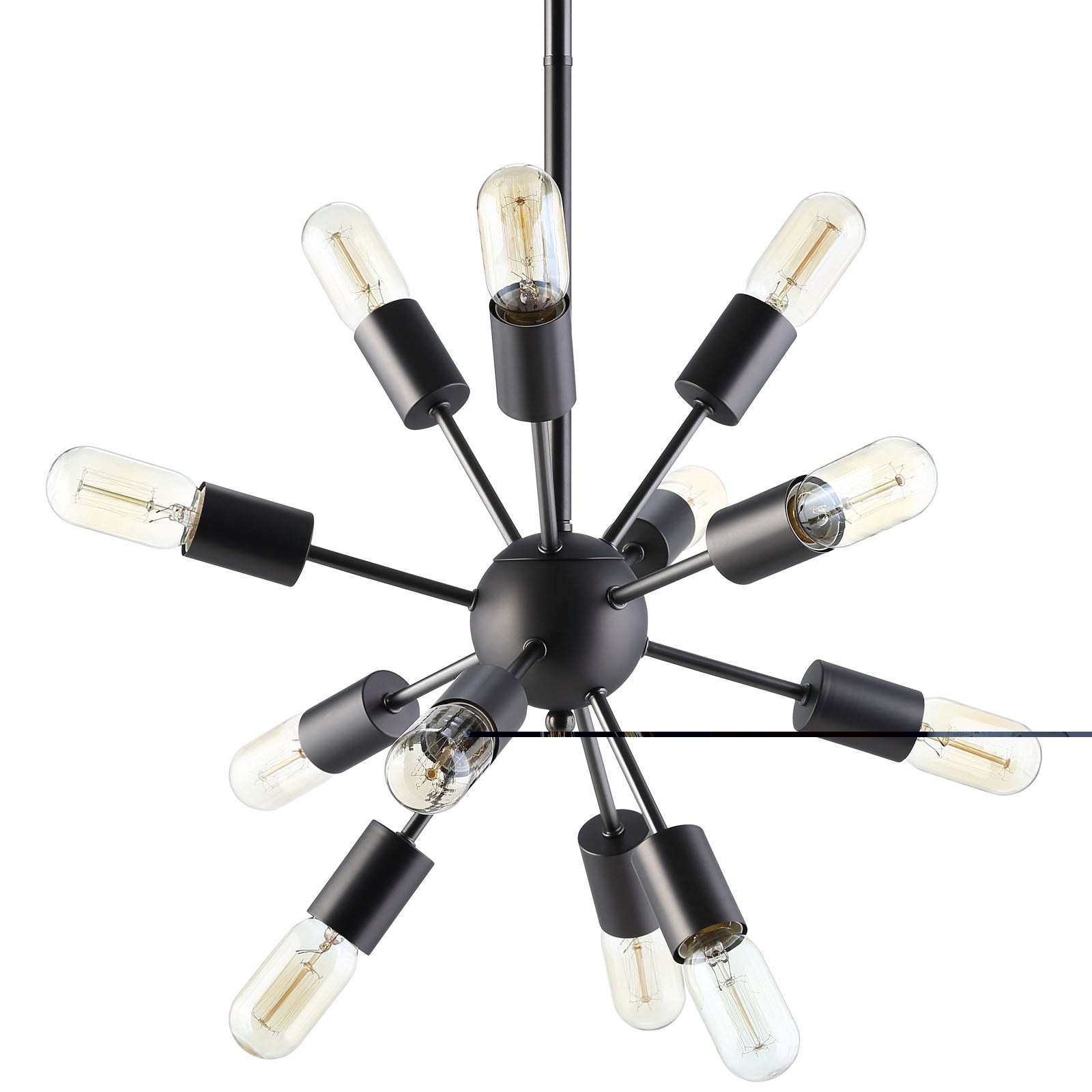 Modway Shine Pendant Chandelier In Chrome - Geometric Diamond Pattern Ceiling Light For Dining & Living Rooms