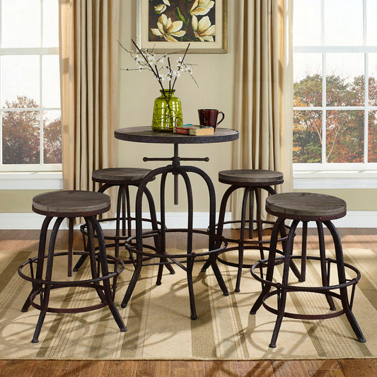 Gather 5 Piece Dining Set By Modway - EEI-1606 | Dining Sets | Modishstore