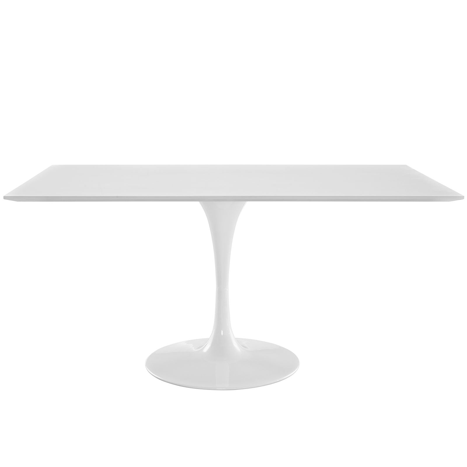Modway Lippa 60" Rectangle Wood Top Dining Table in White | Dining Tables | Modishstore-3
