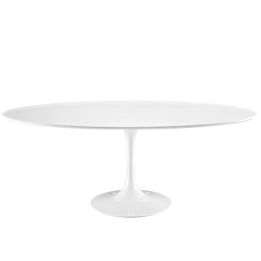 Modway Lippa 78" Oval Wood Top Dining Table in White - EEI-1657 | Dining Tables | Modishstore - 2