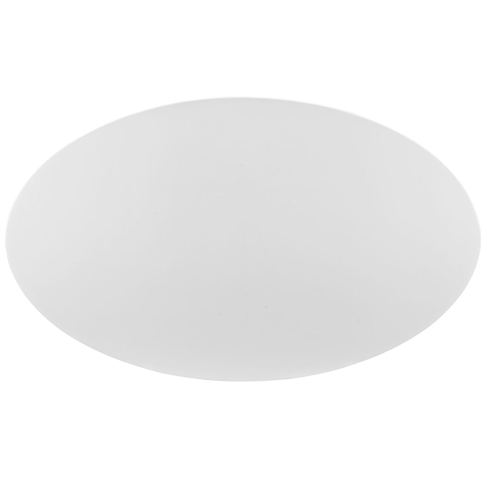 Modway Lippa 78" Oval Wood Top Dining Table in White - EEI-1657 | Dining Tables | Modishstore - 3
