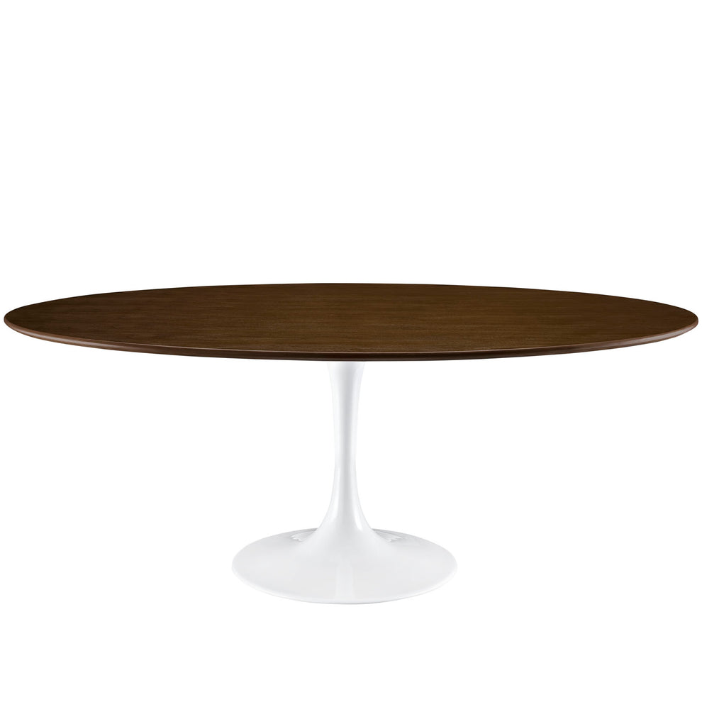 Modway Lippa 78" Oval Wood Dining Table in Walnut - EEI-1661 | Dining Tables | Modishstore - 4