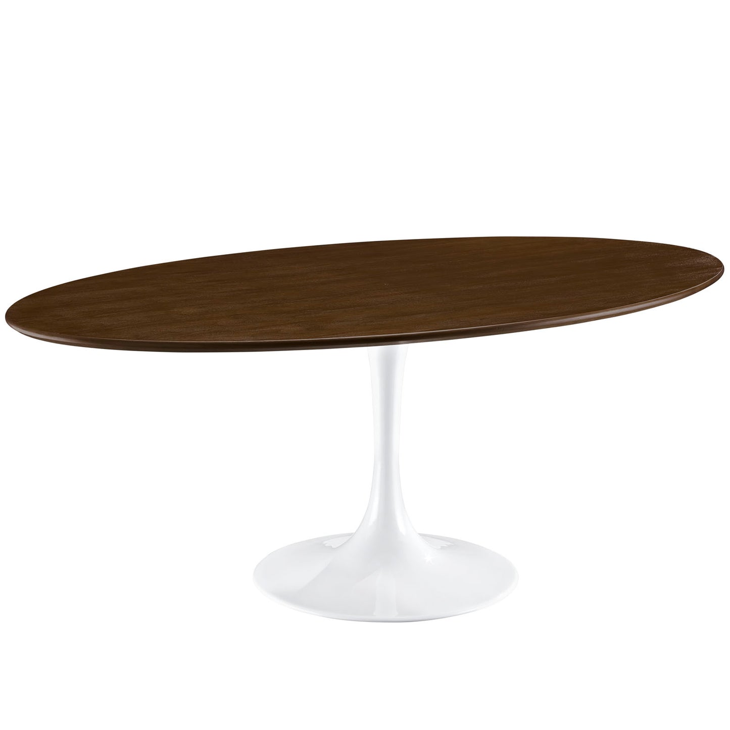Modway Lippa 78" Oval Wood Dining Table in Walnut | Dining Tables | Modishstore