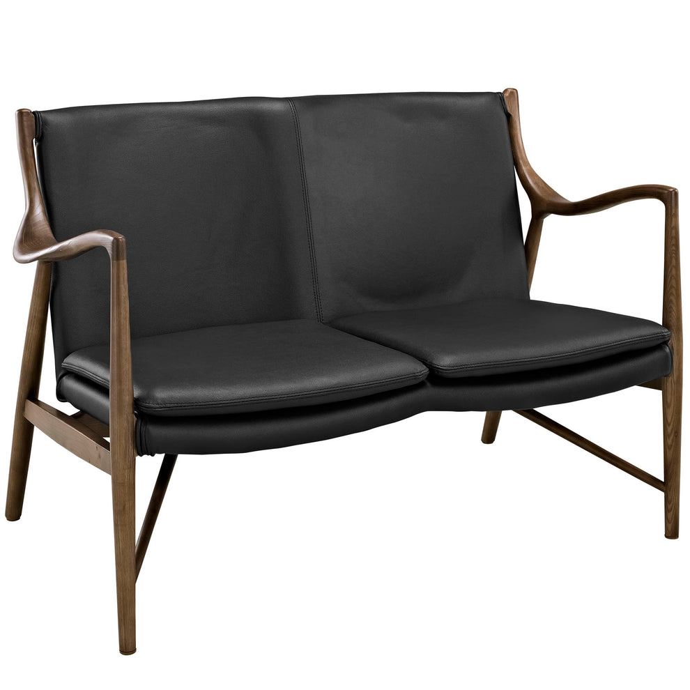 Makeshift Leather Loveseat By Modway - EEI-1664 | Loveseats | Modishstore - 3