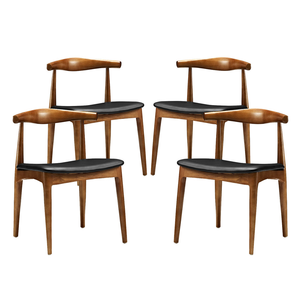 Modway Tracy Dining Chairs Set of 4 - Black - EEI-1682 | Dining Chairs | Modishstore - 4