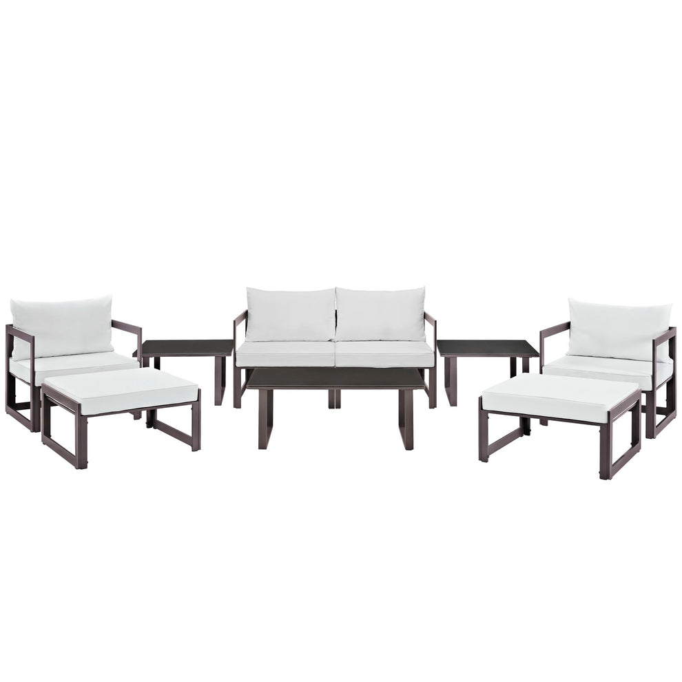Modway Fortuna 9 Piece Outdoor Patio Sectional Sofa Set - EEI-1719 - EEI-1719 | Outdoor Sofas, Loveseats & Sectionals | Modishstore - 2