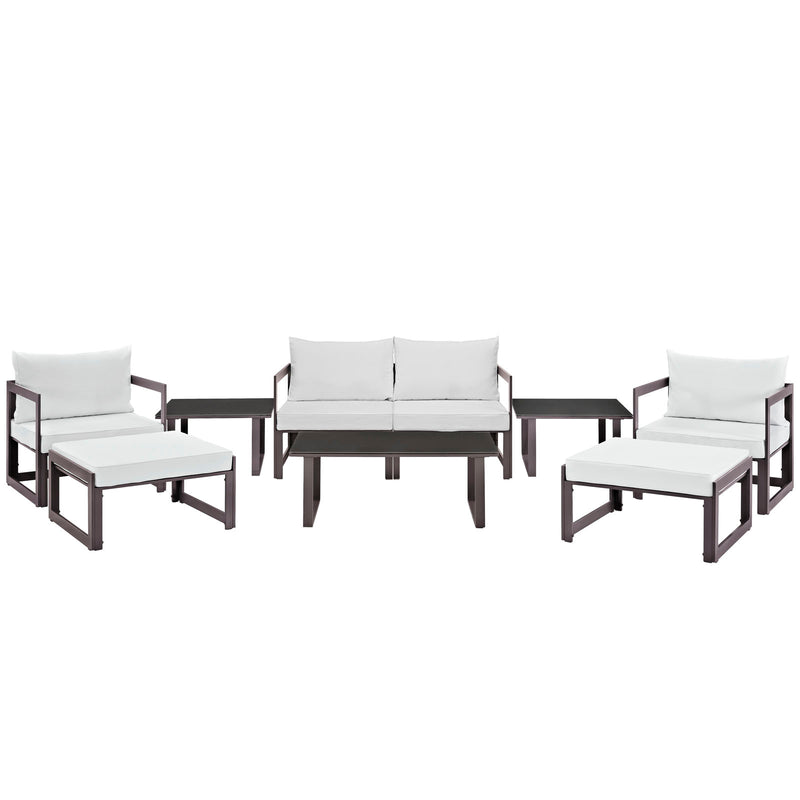 Modway Fortuna 9 Piece Outdoor Patio Sectional Sofa Set - EEI-1719 | Outdoor Sofas, Loveseats & Sectionals | Modishstore-3