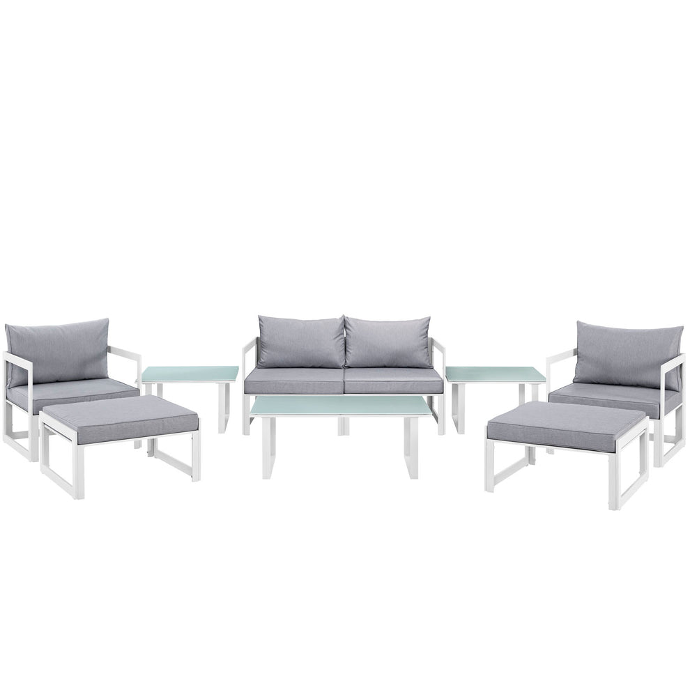 Modway Fortuna 9 Piece Outdoor Patio Sectional Sofa Set - EEI-1719 - EEI-1719 | Outdoor Sofas, Loveseats & Sectionals | Modishstore - 1