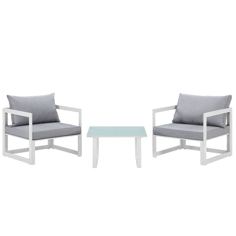 Modway Fortuna 3 Piece Outdoor Patio Sectional Sofa Set - EEI-1722 | Outdoor Sofas, Loveseats & Sectionals | Modishstore - 1