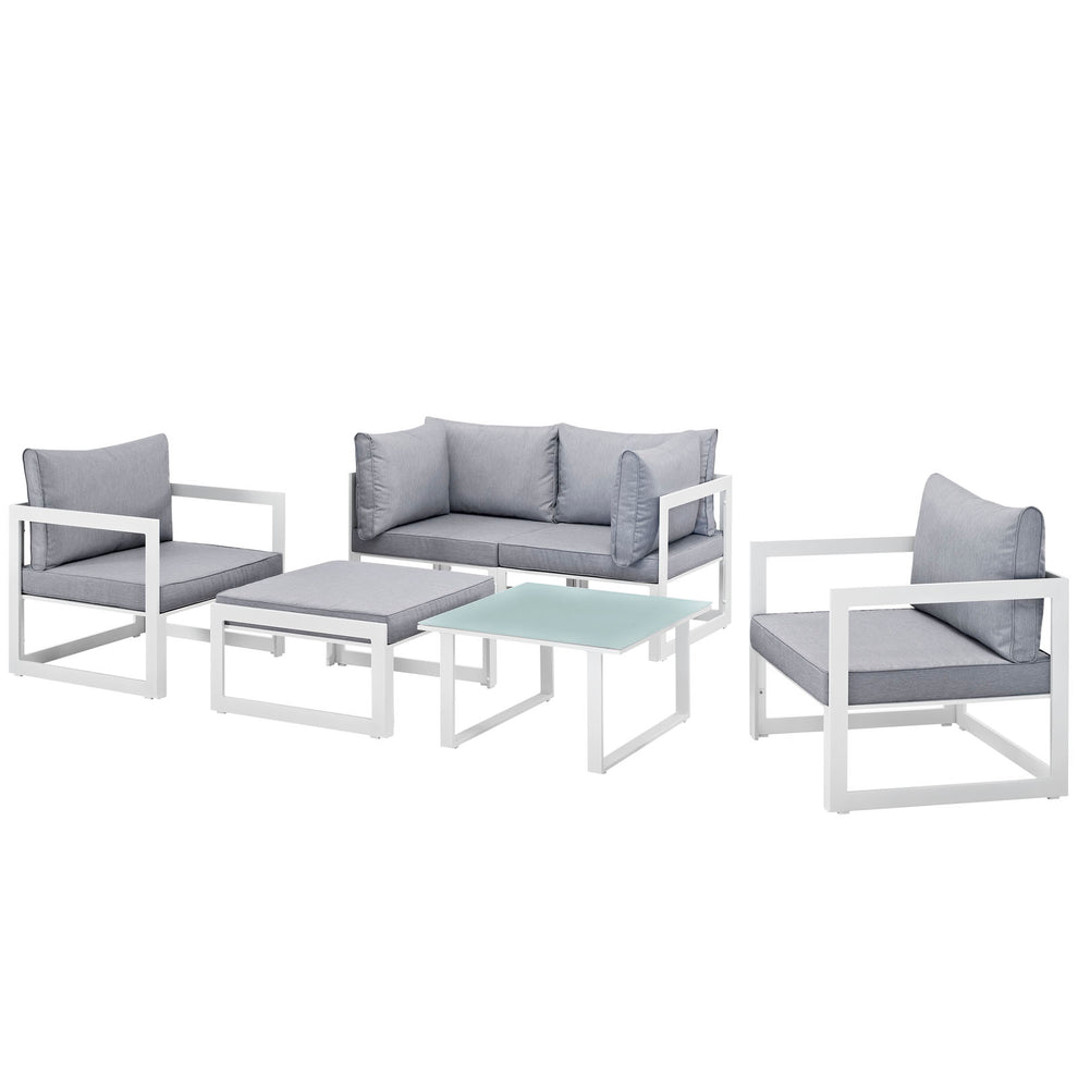 Modway Fortuna 6 Piece Outdoor Patio Sectional Sofa Set - EEI-1723 - EEI-1723 | Outdoor Sofas, Loveseats & Sectionals | Modishstore - 1