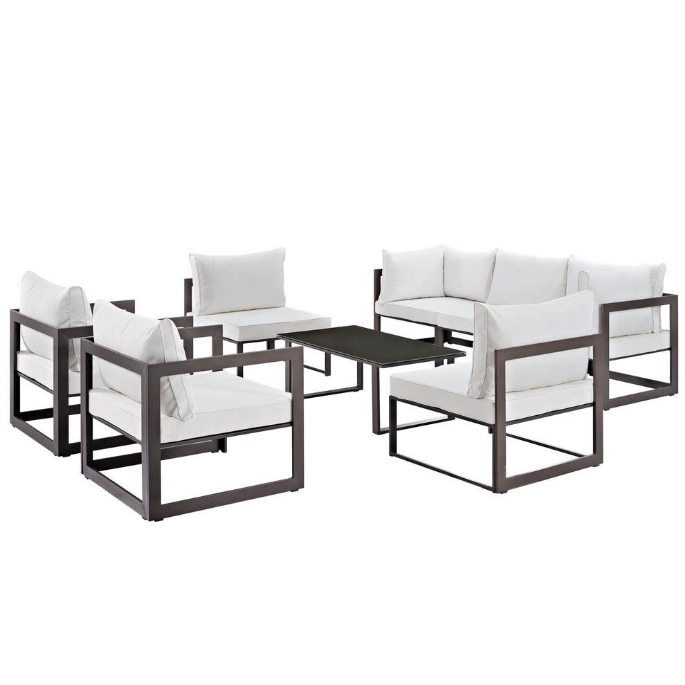 Modway Fortuna 8 Piece Outdoor Patio Sectional Sofa Set - EEI-1725 - EEI-1725 | Outdoor Sofas, Loveseats & Sectionals | Modishstore - 2