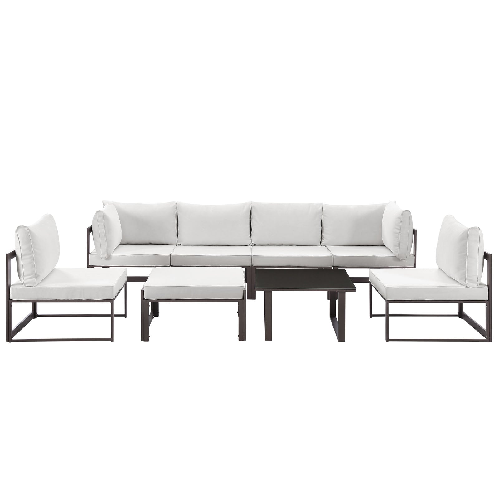 Modway Fortuna 8 Piece Outdoor Patio Sectional Sofa Set - EEI-1728 | Outdoor Sofas, Loveseats & Sectionals | Modishstore-3