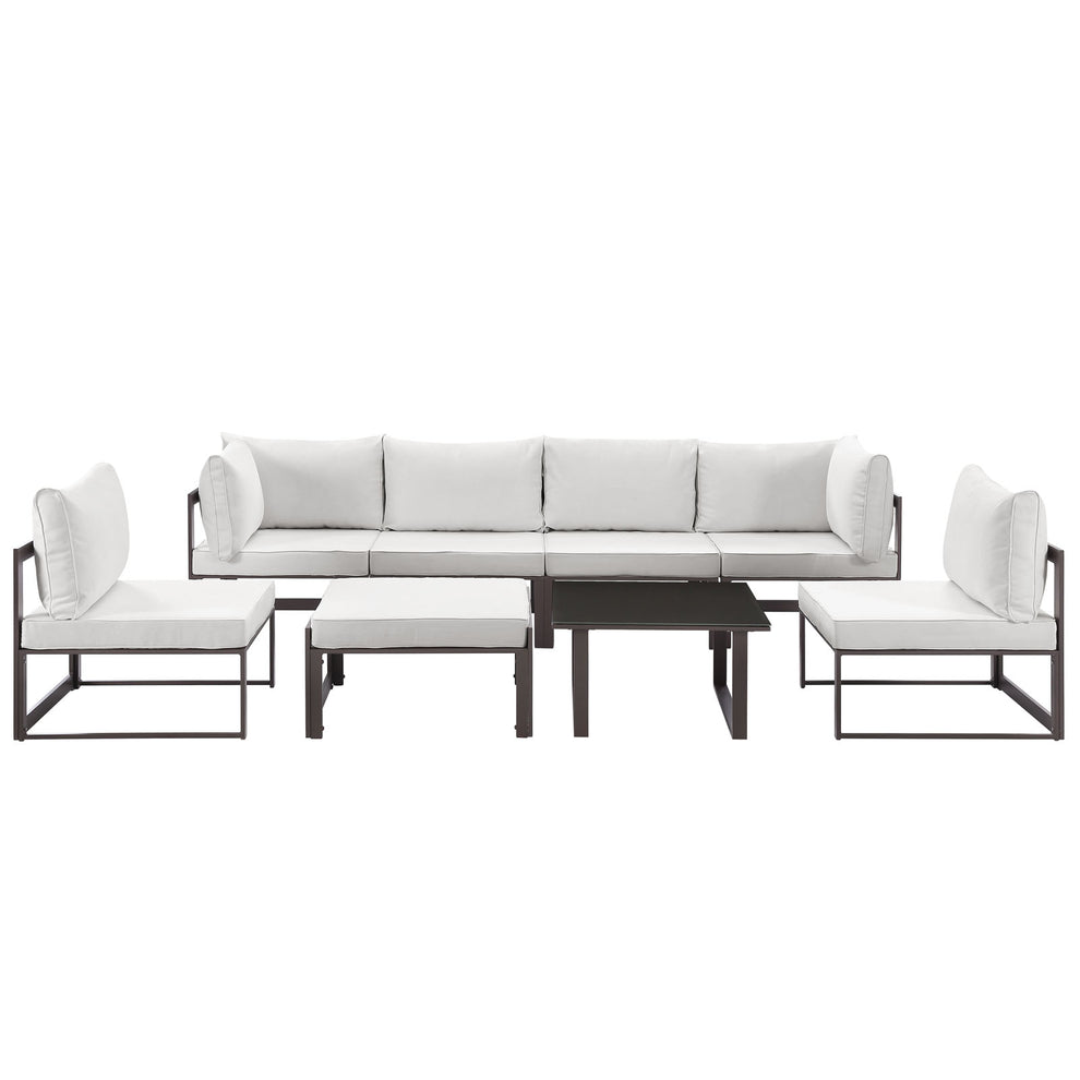 Modway Fortuna 8 Piece Outdoor Patio Sectional Sofa Set - EEI-1728 - EEI-1728 | Outdoor Sofas, Loveseats & Sectionals | Modishstore - 2