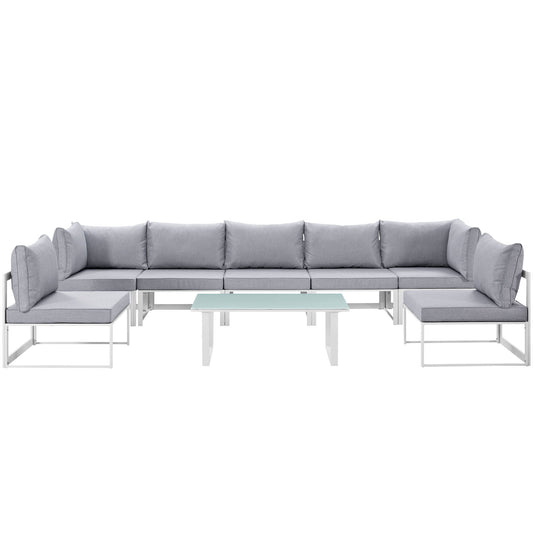 Modway Fortuna 8 Piece Outdoor Patio Sectional Sofa Set - EEI-1730 | Outdoor Sofas, Loveseats & Sectionals | Modishstore-2