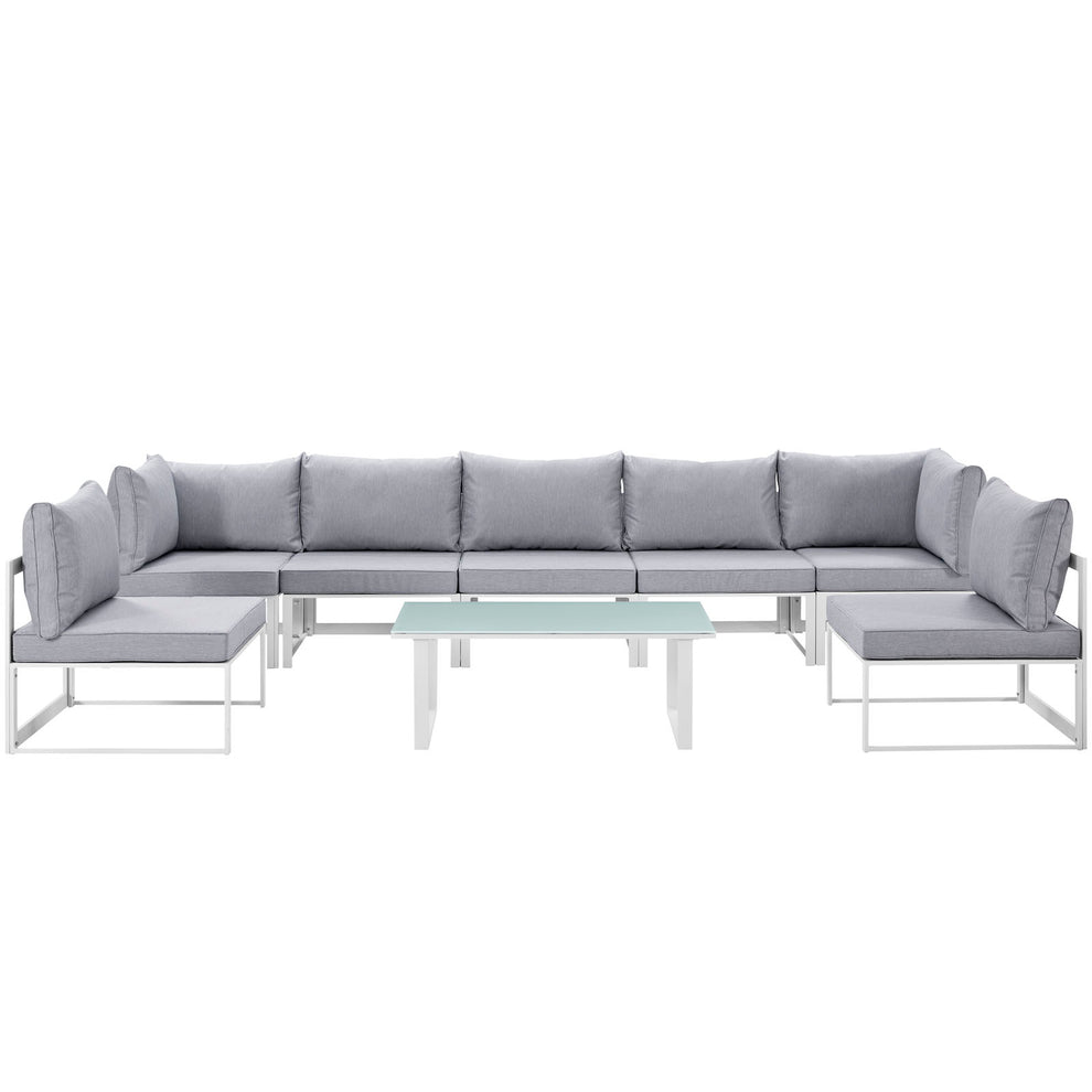 Modway Fortuna 8 Piece Outdoor Patio Sectional Sofa Set - EEI-1730 - EEI-1730 | Outdoor Sofas, Loveseats & Sectionals | Modishstore - 1