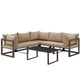 Modway Fortuna 6 Piece Outdoor Patio Sectional Sofa Set - EEI-1732 | Outdoor Sofas, Loveseats & Sectionals | Modishstore-4
