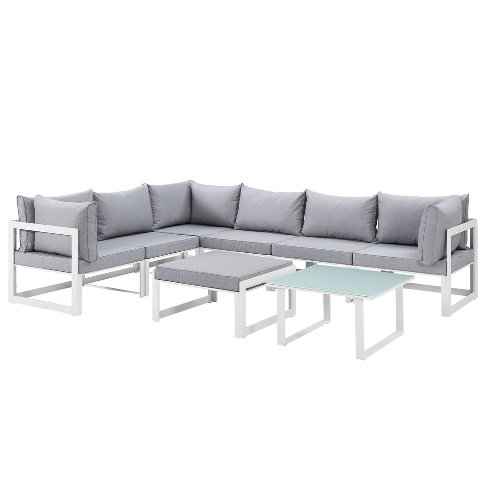 Modway Fortuna 8 Piece Outdoor Patio Sectional Sofa Set - EEI-1735 - EEI-1735 | Outdoor Sofas, Loveseats & Sectionals | Modishstore - 1