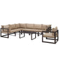 Modway Fortuna 8 Piece Outdoor Patio Sectional Sofa Set - EEI-1736 | Outdoor Sofas, Loveseats & Sectionals | Modishstore-33