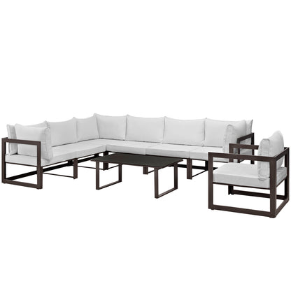Modway Fortuna 8 Piece Outdoor Patio Sectional Sofa Set - EEI-1736 | Outdoor Sofas, Loveseats & Sectionals | Modishstore - 2