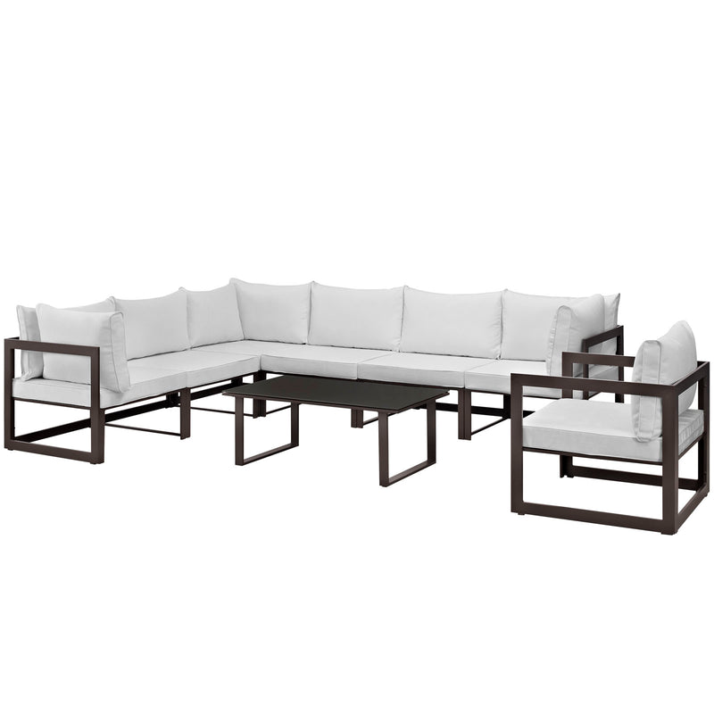 Modway Fortuna 8 Piece Outdoor Patio Sectional Sofa Set - EEI-1736 | Outdoor Sofas, Loveseats & Sectionals | Modishstore - 2