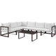 Modway Fortuna 7 Piece Outdoor Patio Sectional Sofa Set - EEI-1737 | Outdoor Sofas, Loveseats & Sectionals | Modishstore-23