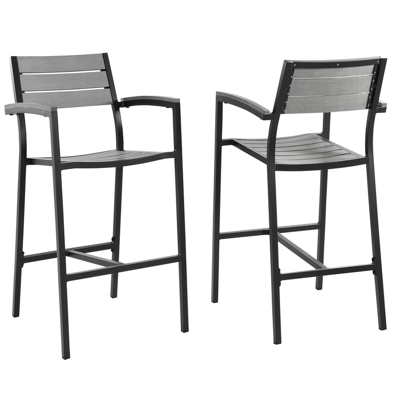 Modway Maine Bar Stool Outdoor Patio - Set of 2 - EEI-1740 | Bar Stools | Modishstore - 2