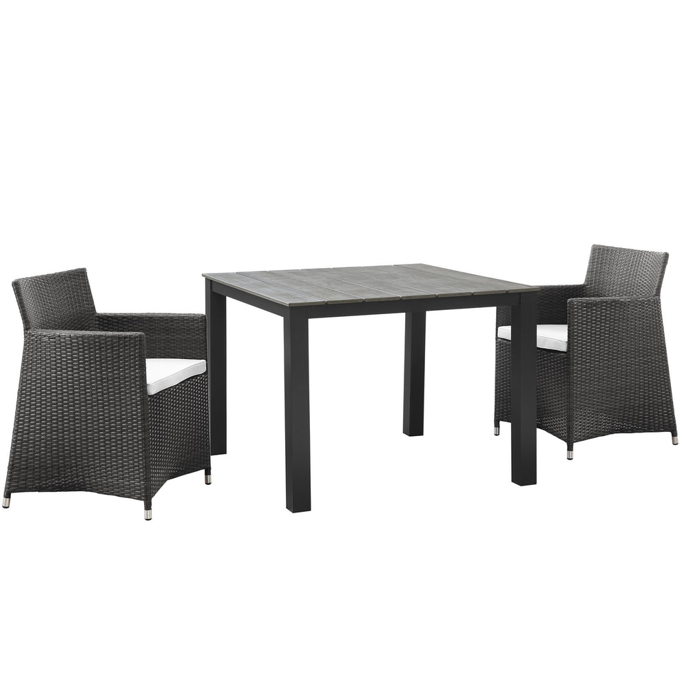 Modway Junction 3 Piece Outdoor Patio Wicker Dining Set - EEI-1742 | Outdoor Dining Sets | Modishstore - 2