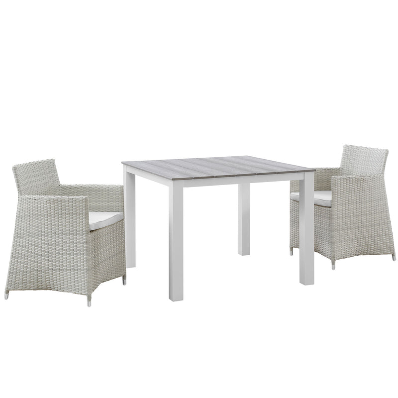 Modway Junction 3 Piece Outdoor Patio Wicker Dining Set | Outdoor Dining Set | Modishstore-13