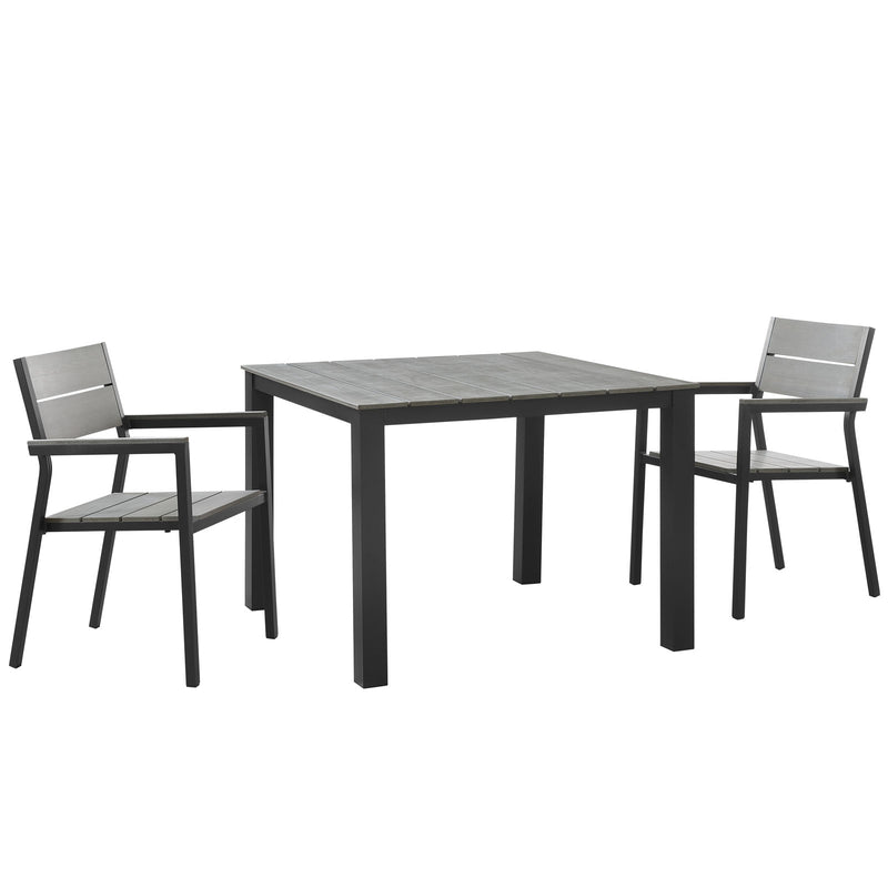 Modway Maine 3 Piece Outdoor Patio Dining Set - EEI-1743 - EEI-1743 | Outdoor Dining Sets | Modishstore - 2
