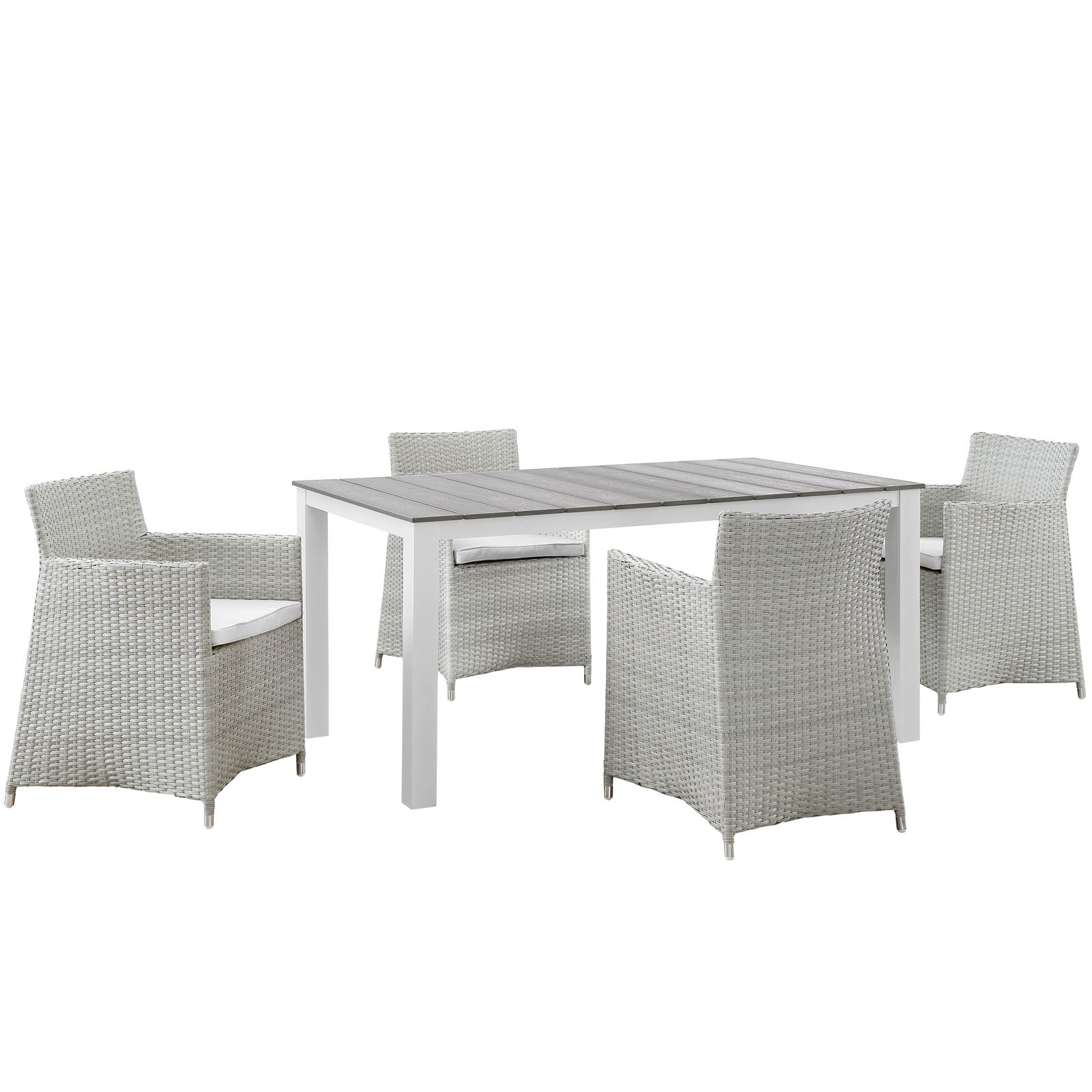 Modway Junction 5 Piece Outdoor Patio Dining Set - EEI-1746 - EEI-1746 | Outdoor Dining Sets | Modishstore - 1