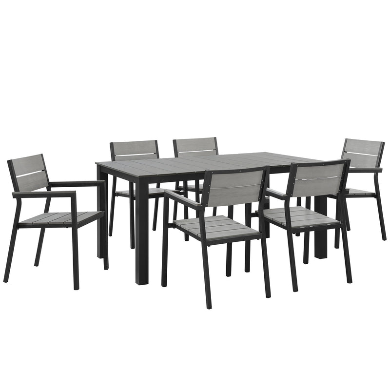 Modway Maine 7 Piece Outdoor Patio Dining Set - EEI-1749 - EEI-1749 | Outdoor Dining Sets | Modishstore - 2