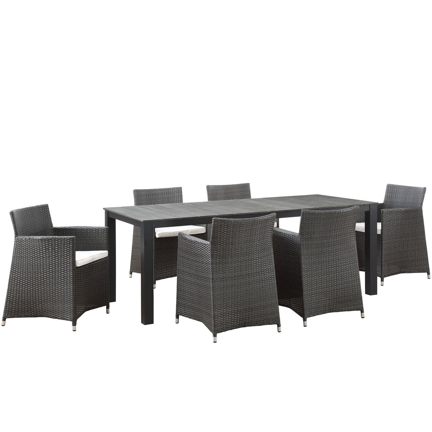 Modway Junction 7 Piece Outdoor Patio Dining Set - EEI-1750 - EEI-1750 | Outdoor Dining Sets | Modishstore - 2