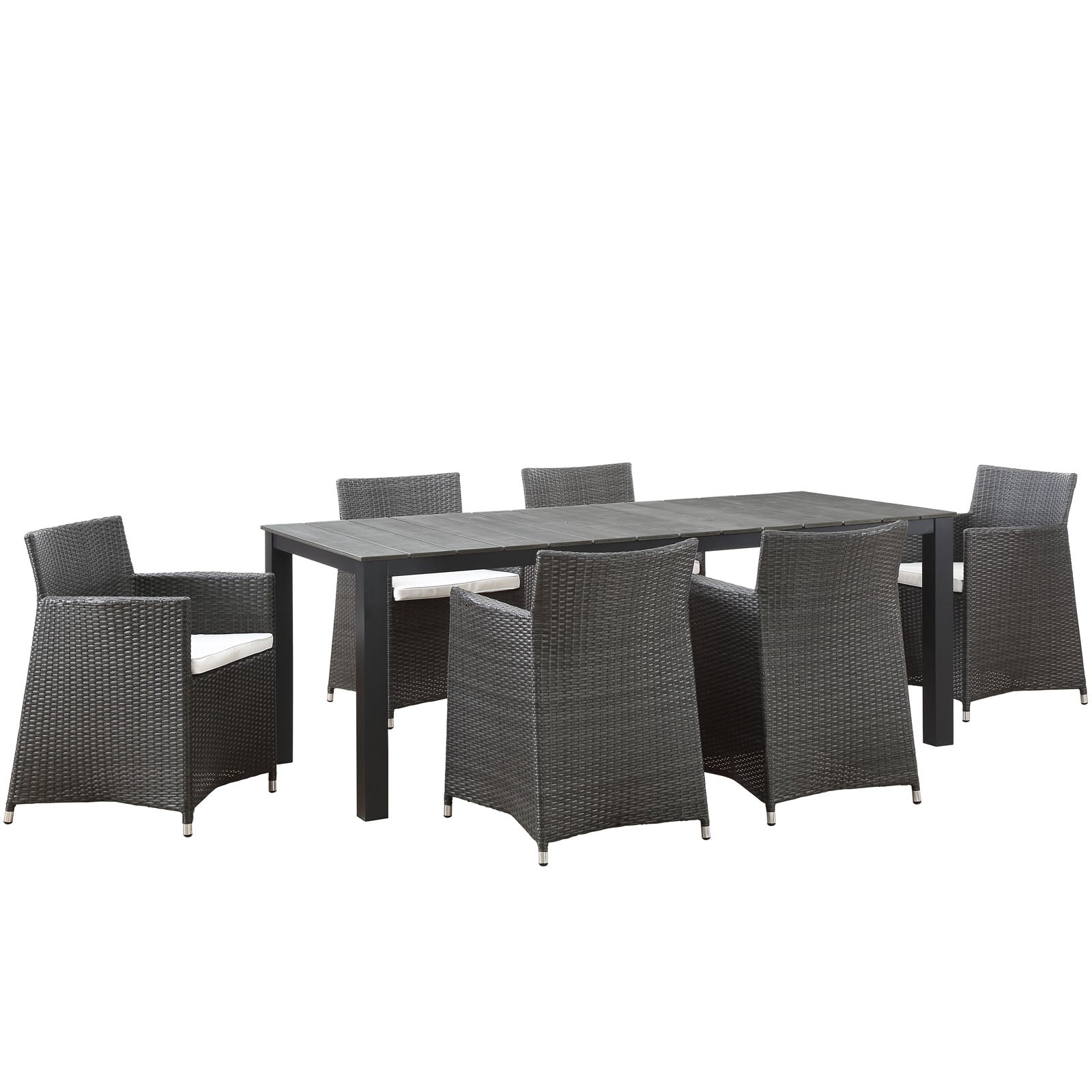 Modway Junction 7 Piece Outdoor Patio Dining Set - EEI-1750 - EEI-1750 | Outdoor Dining Sets | Modishstore - 2