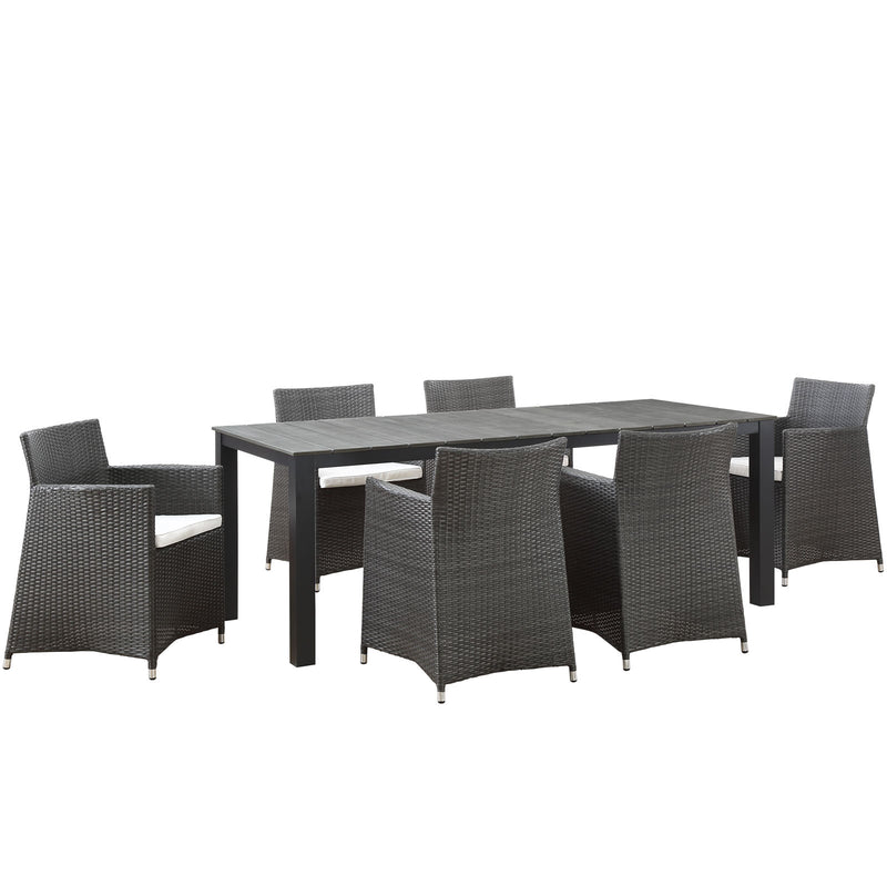 Modway Junction 7 Piece Outdoor Patio Dining Set - EEI-1750 - EEI-1750 | Outdoor Dining Sets | Modishstore - 2