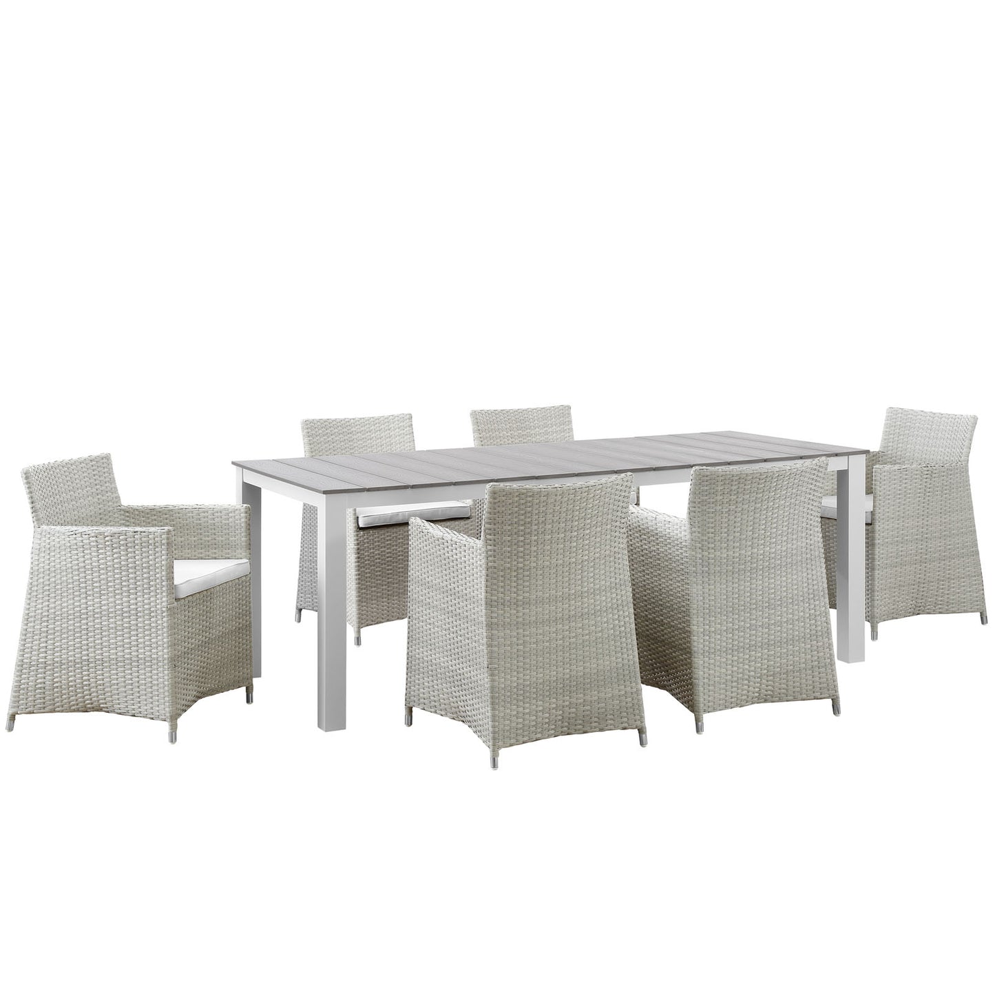 Modway Junction 7 Piece Outdoor Patio Dining Set - EEI-1750 - EEI-1750 | Outdoor Dining Sets | Modishstore - 1