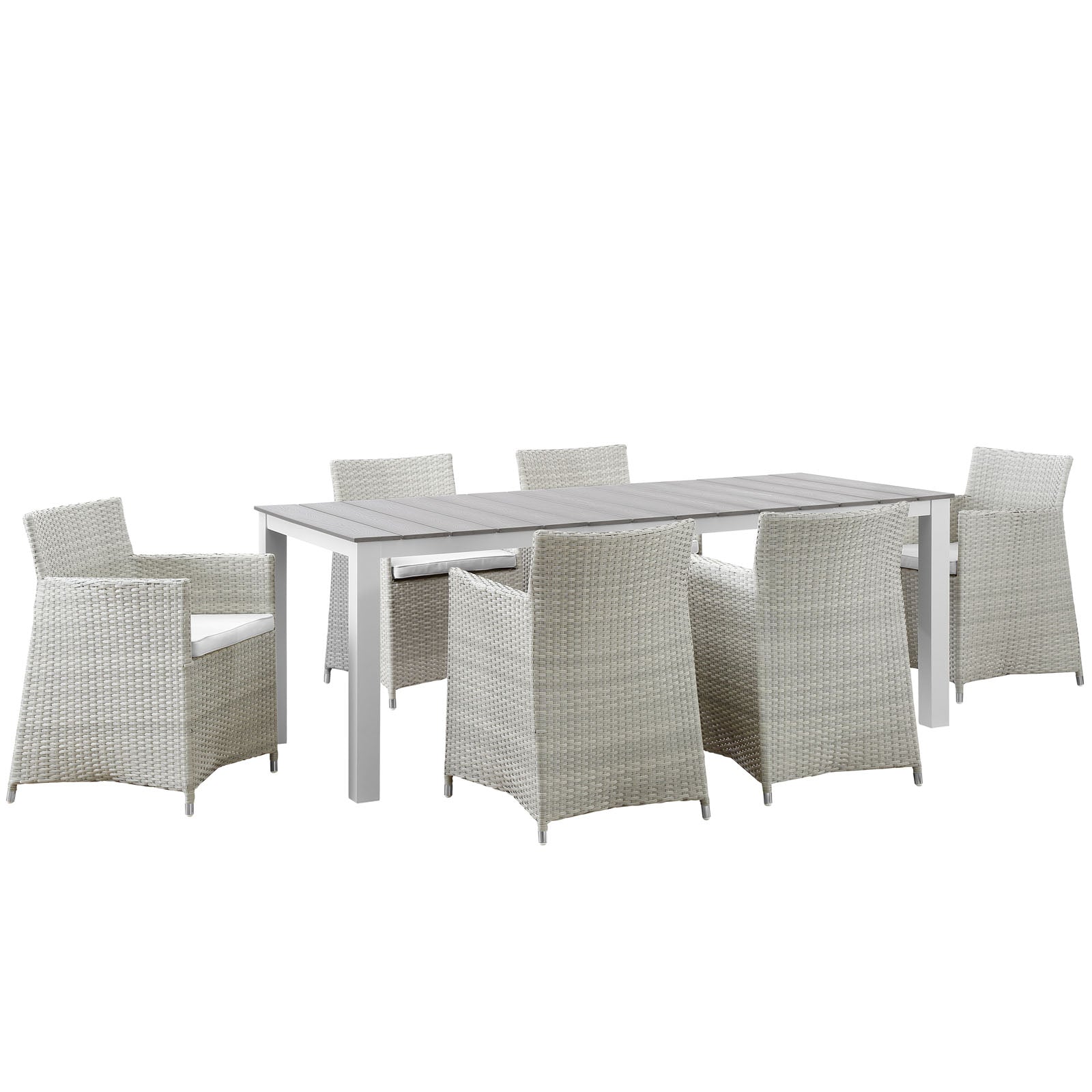 Modway Junction 7 Piece Outdoor Patio Dining Set - EEI-1750 - EEI-1750 | Outdoor Dining Sets | Modishstore - 1