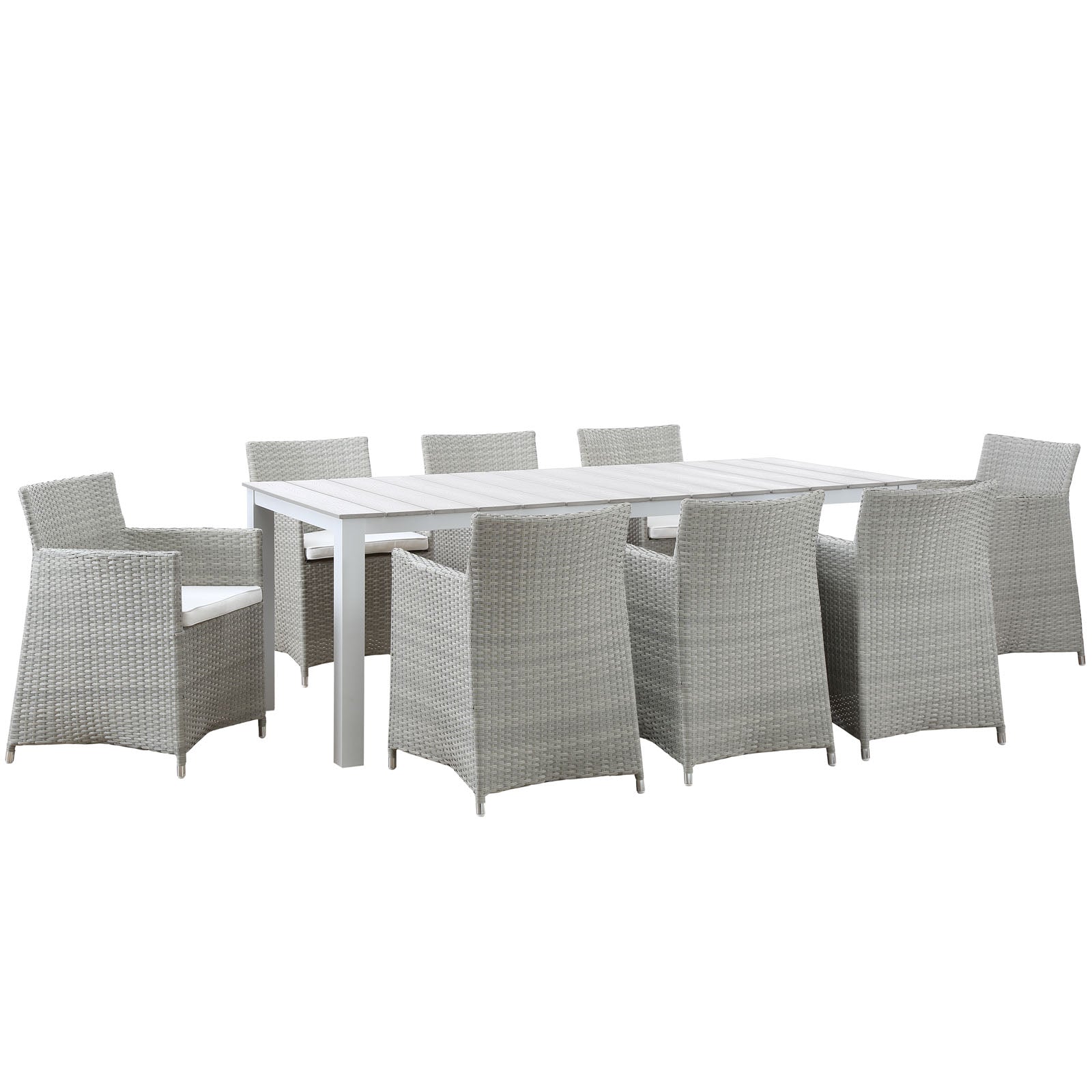 Modway Junction 9 Piece Outdoor Patio Dining Set - EEI-1752 | Outdoor Dining Sets | Modishstore - 1