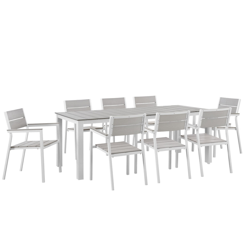 Modway Maine 9 Piece Outdoor Patio Dining Set - EEI-1753 | Outdoor Dining Sets | Modishstore - 1