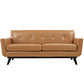Engage 3 Piece Leather Living Room Set By Modway - EEI-1762 | Sofa Set | Modishstore - 5