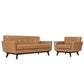 Engage 2 Piece Leather Living Room Set By Modway - EEI-1765 | Sofa Set | Modishstore - 2