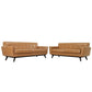 Engage 2 Piece Leather Living Room Set By Modway - EEI-1767 | Sofa Set | Modishstore - 2