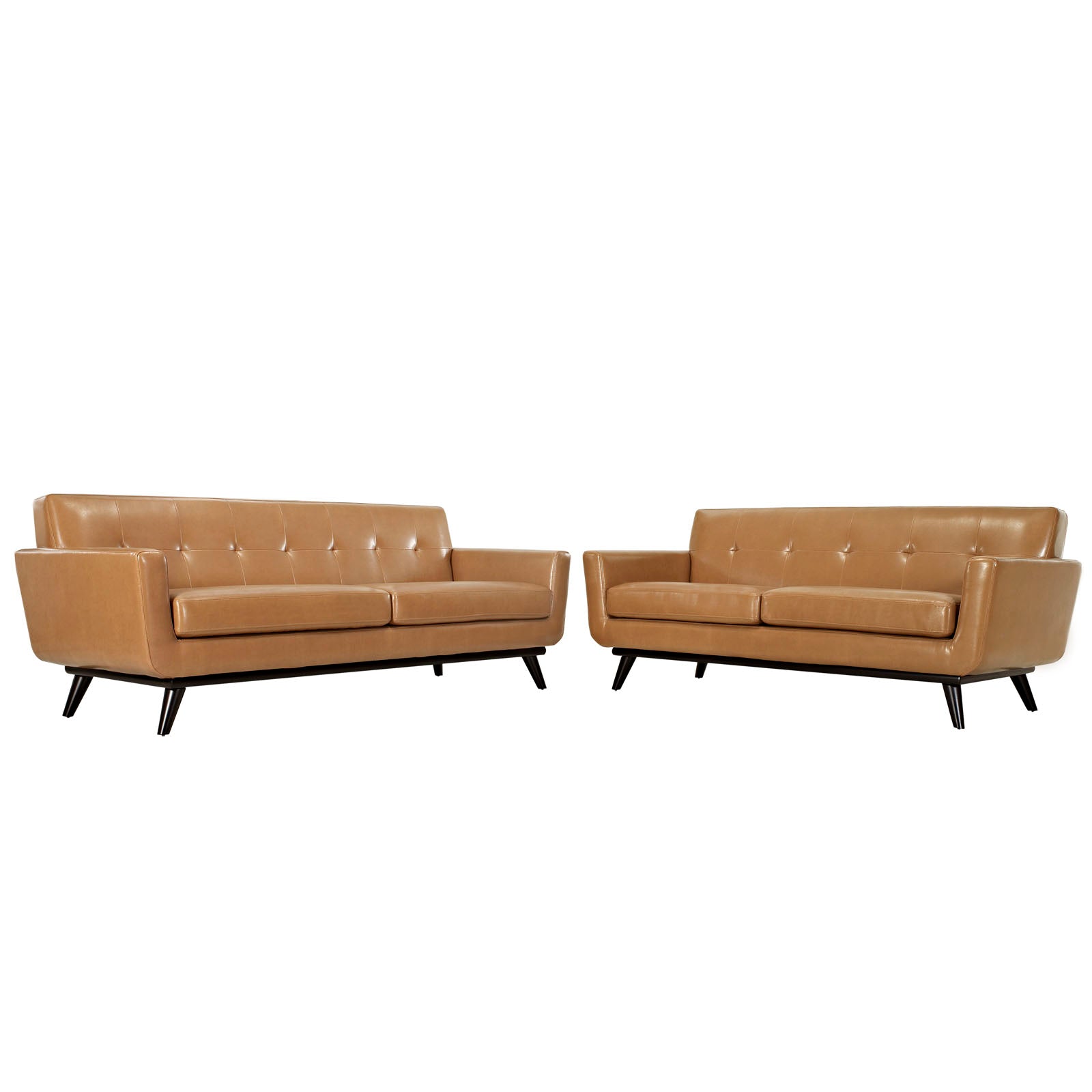 Engage 2 Piece Leather Living Room Set By Modway - EEI-1767 | Sofa Set | Modishstore - 2