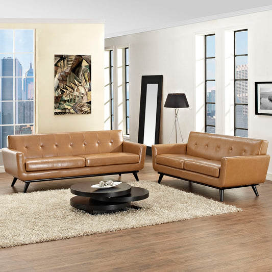 Engage 2 Piece Leather Living Room Set By Modway - EEI-1767 | Sofa Set | Modishstore