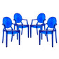 Modway Casper Dining Armchairs Set of 4 - Blue | Armchairs | Modishstore-4