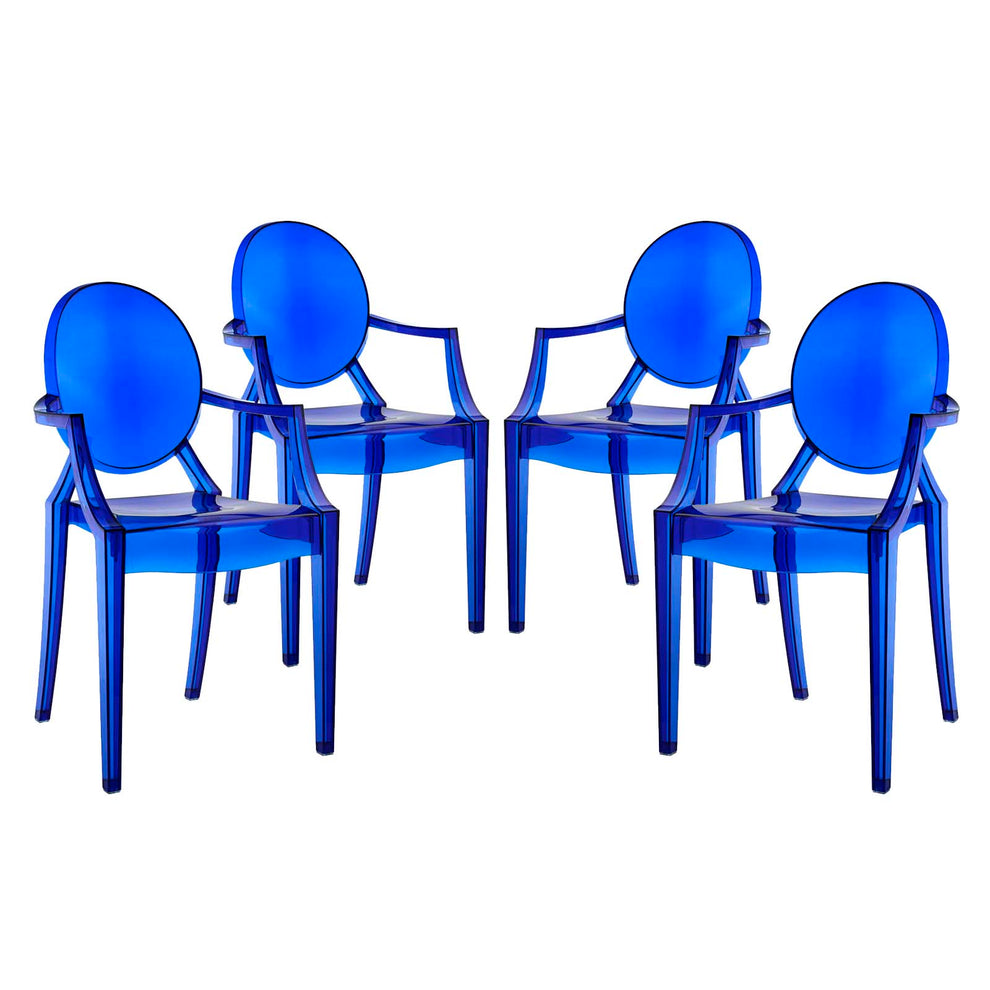 Modway Casper Dining Armchairs Set of 4 - Blue - EEI-1769 | Armchairs | Modishstore - 4