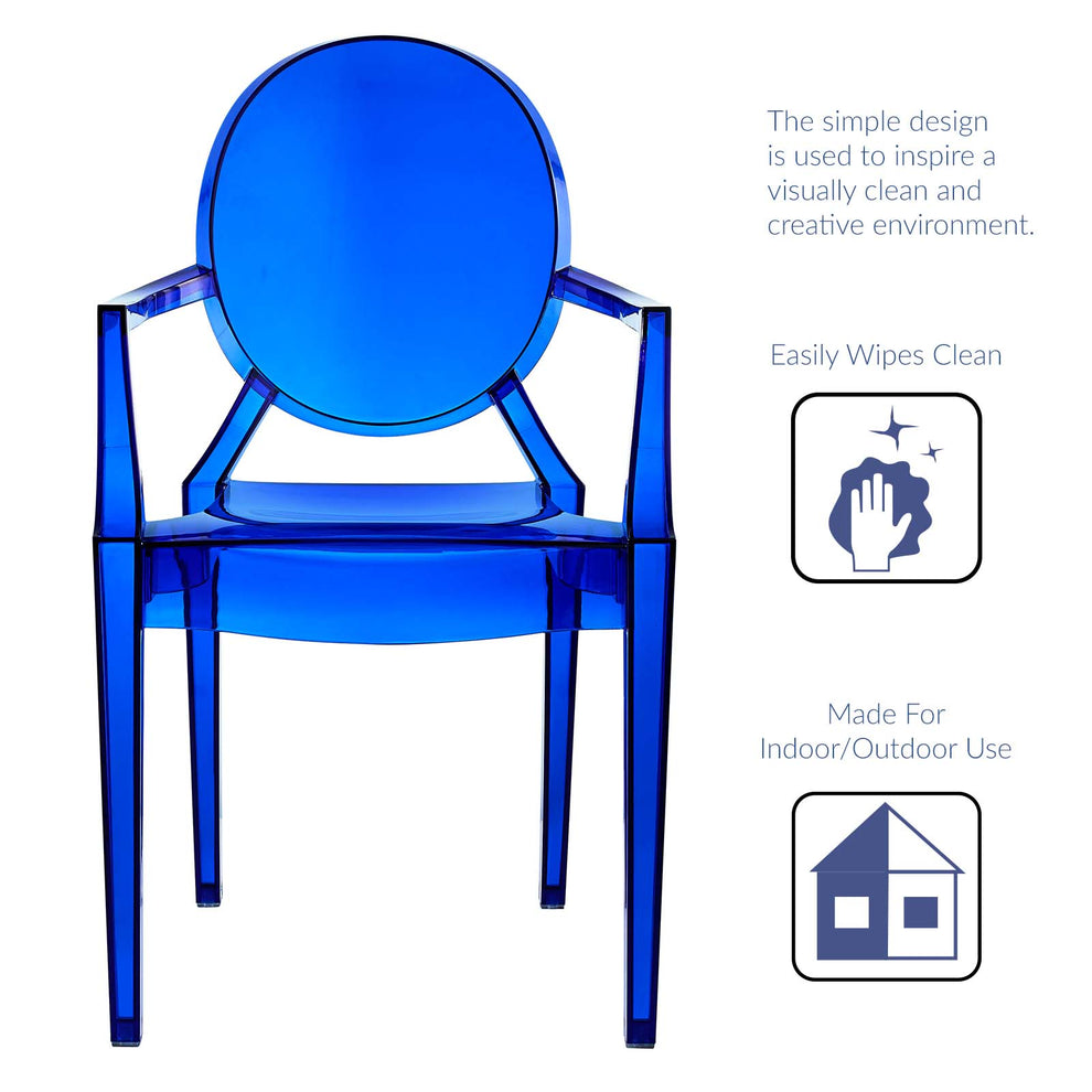 Modway Casper Dining Armchairs Set of 4 - Blue - EEI-1769 | Armchairs | Modishstore - 6