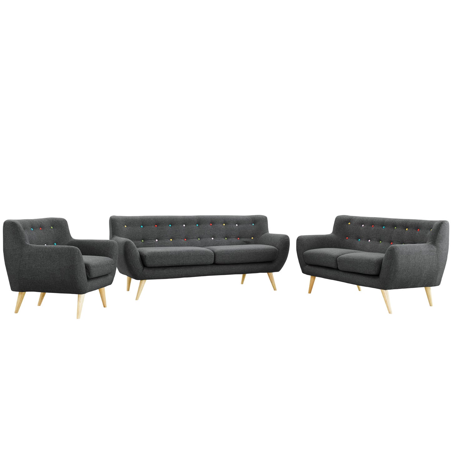 Modway Remark 3 Piece Living Room Set | Sofas | Modishstore-23